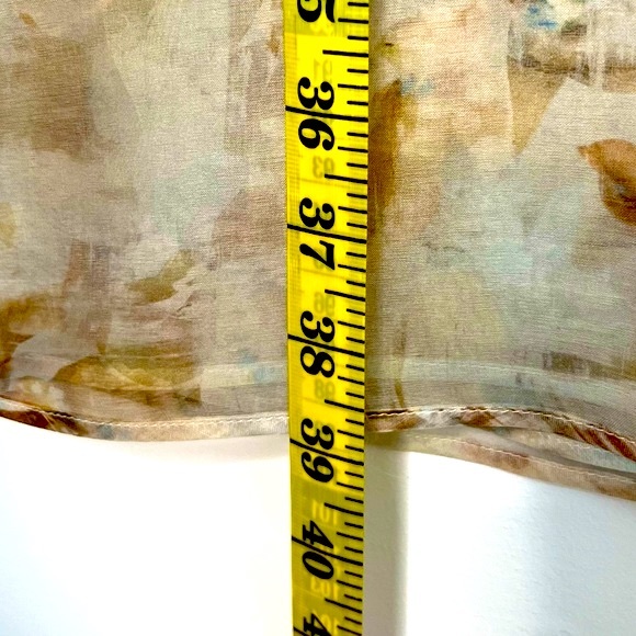 ALLSAINTS,Soft Blue with a Painterly Pattern printed in Italy 100% Silk, EUC - Picture 14 of 16